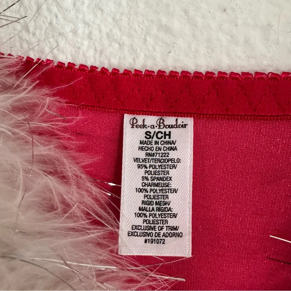 Boudoir Velvet Santa Teddy Bodysuit Christmas Intimate Lengerie Festive Small - Picture 11 of 13